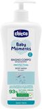 Chicco Baby Moments Protection Šampon na tělo s dávkovačem, 93% přírodních složek 750 ml