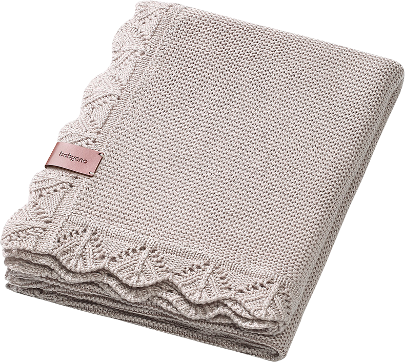 BabyOno Deka pletená bambusová Beige