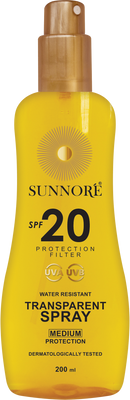 Sunnoré Transparentní sprej SPF 20, 200 ml
