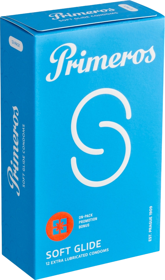 Primeros Soft Glide kondomy se zvýšenou dávkou lubrikace 12 ks