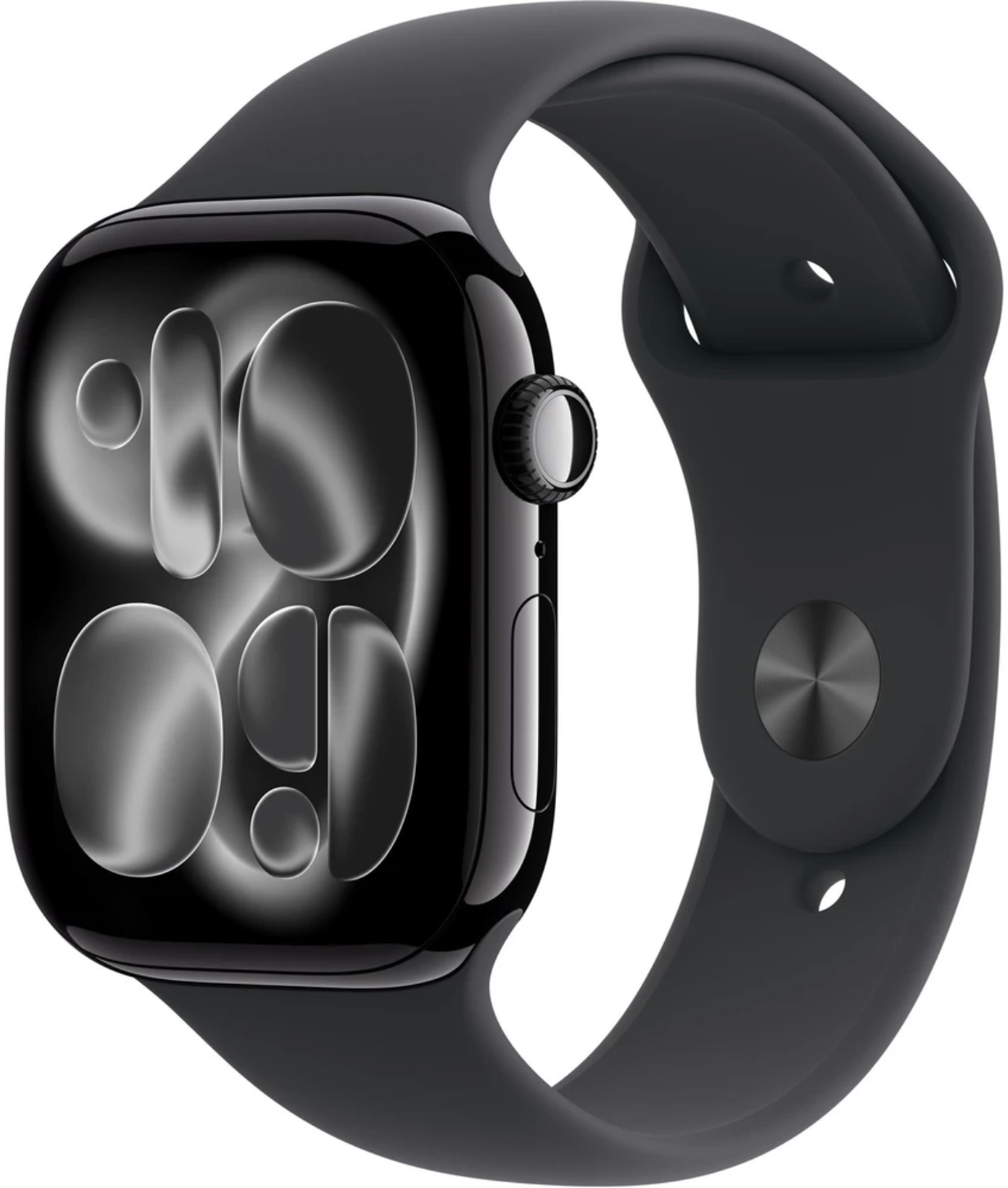 Apple Watch 11 GPS 42mm klavírně černý hliník - černý sportovní řemínek - M/L