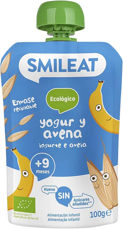 Smileat BIO kapsička řecký jogurt, banán a oves 9M+ 100 g