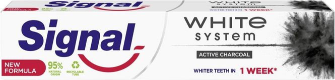 Signal White System Charcoal zubní pasta 75 ml