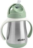 Beaba Hrnek termoizolační s brčkem nerez Sage Green 250 ml