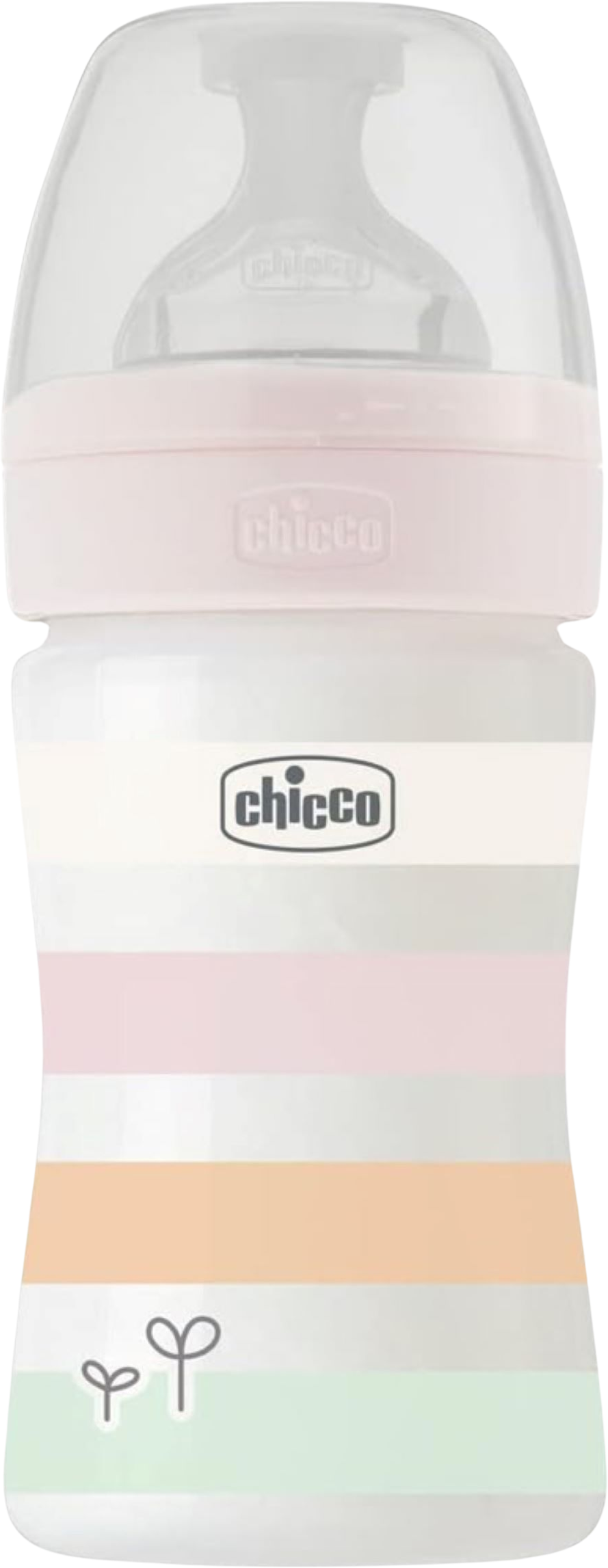 Chicco Láhev kojenecká Well-being silikon, děvče 150 ml