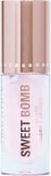 Revolution Sweet Bomb Lip Gloss Candyfloss Pink Glitter lesk na rty 4.5 ml