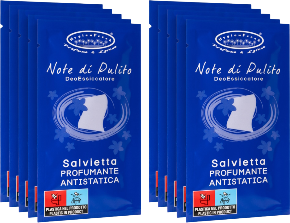 HygienFresh Antistatické parfémované ubrousky do sušičky s vůní Note di pulito 10 ks