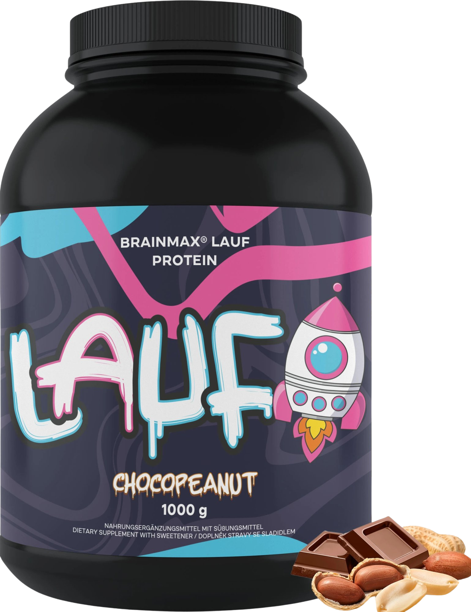 BrainMax LAUF Protein Arašídy v čokoládě 1000 g