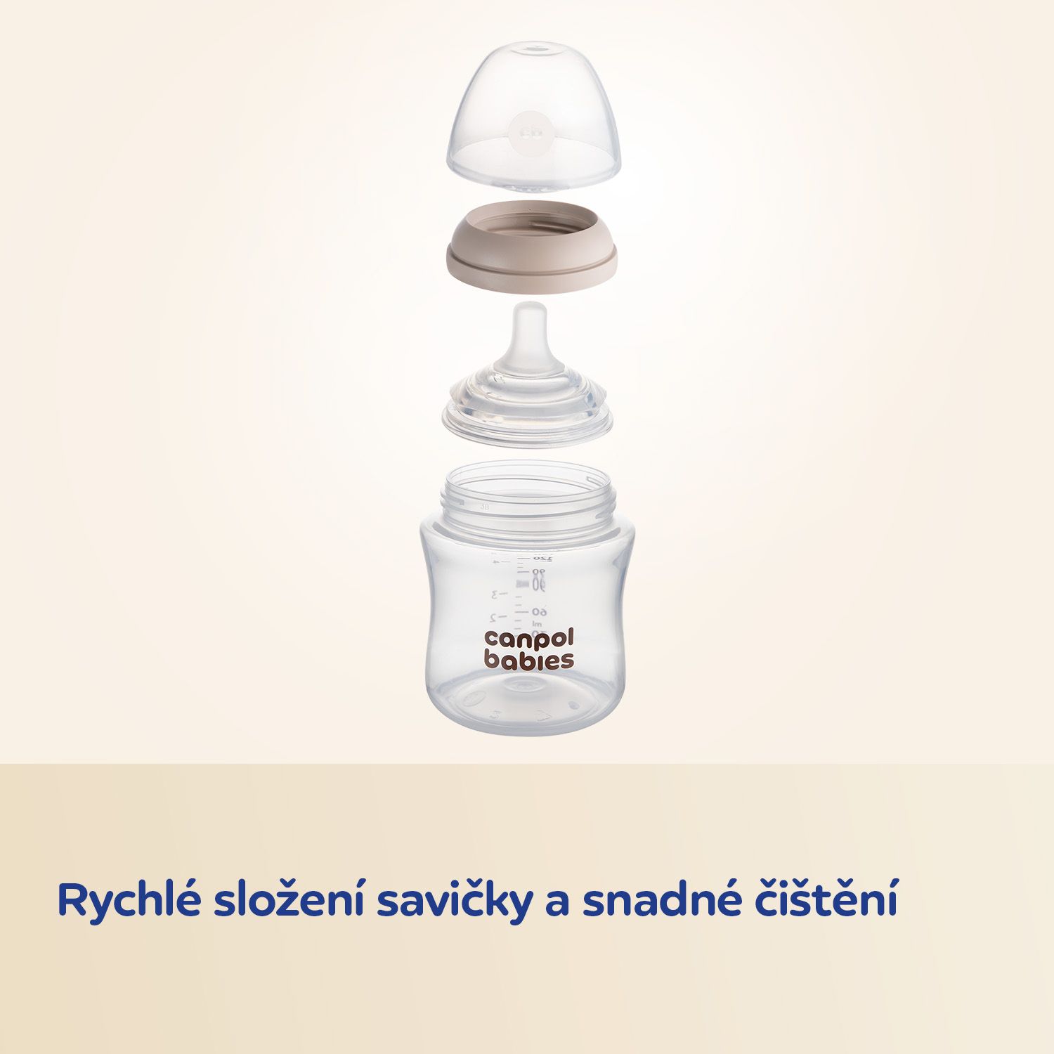 Canpol babies Lahev antikoliková Natural Shape 260 ml