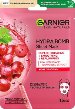 Garnier Skin Naturals Vyhlazující a vyplňující textilní maska s výtažkem z hroznů 28 g