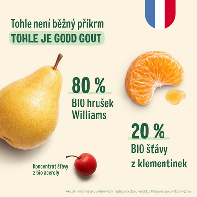 Good Goût BIO Hruška s klementinkou 120 g