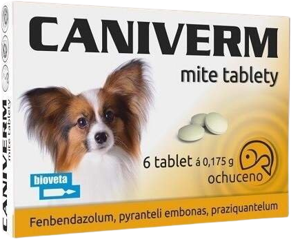 Caniverm mite pro psy a kočky 6 tablet