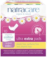 Natracare Menstruační vložky Ultra Extra SUPER s křidélky 10 ks