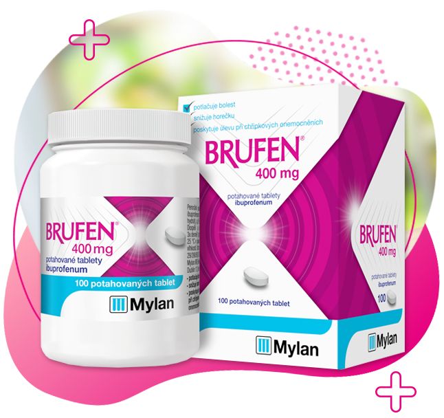 brufen, bolest zubů, bolest zad, menstruační bolesti, bolest hlavy