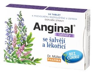 Dr.Muller Anginal tablety se šalvějí+lékořicí 16 tablet