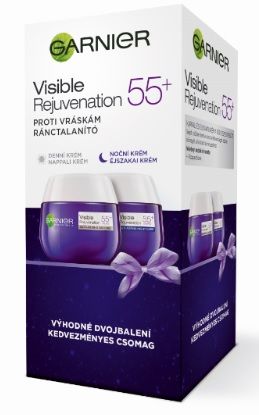 Garnier Visible Rejuvenation 55+ denní a noční krém proti stárnutí pleti duopack 2 ks