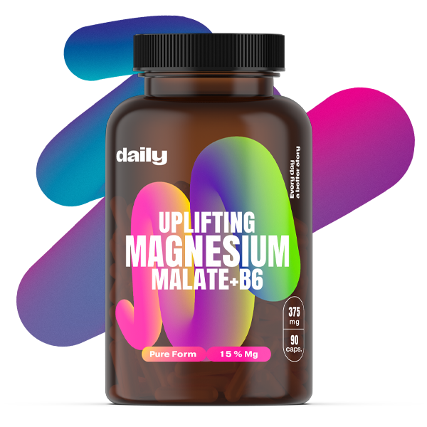 Daily Uplifting Magnesium Malate + B6 180 kapslí