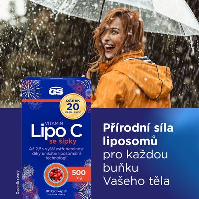 GS Vitamin Lipo C 500 mg se šípky 110 kapslí
