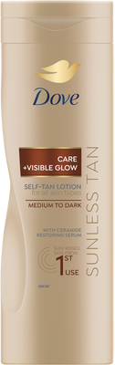 Dove Care&Glow samoopalovací mléko Dark 400 ml