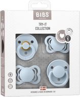 BIBS Kolekce dudlíků TRY IT, Baby Blue 4 ks