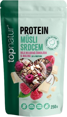 Topnatur Protein Müsli srdcem Malina & Bílá čokoláda 250 g