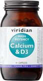 Viridian High Potency Calcium & D3 (Vápník s vitamínem D3) 90 kapslí