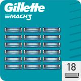 Gillette Gillette Mach3 Náhradní Holicí Hlavice Pro Muže, 18 Náhradních Holicích Hlavic 18 ks
