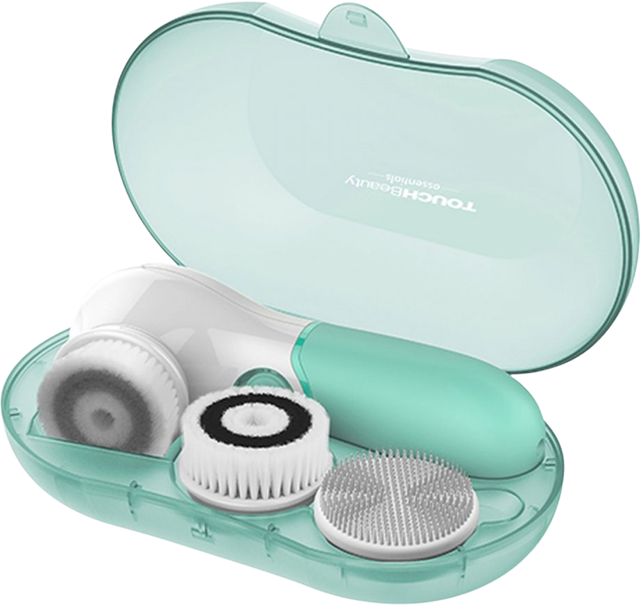 TouchBeauty 14838 Čistící kartáč na pleť 3v1 zelený