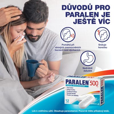 Paralen 500mg, 12 tablet