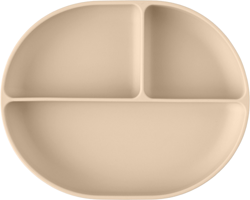 Petite&Mars Talířek silikonový dělící oválný Take&Match Desert Sand 6m+