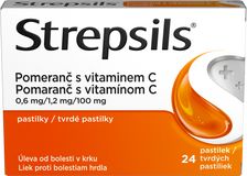 Strepsils Pomeranč s vitaminem C 24 pastilek