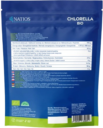 Natios Chlorella BIO prášek 100 g