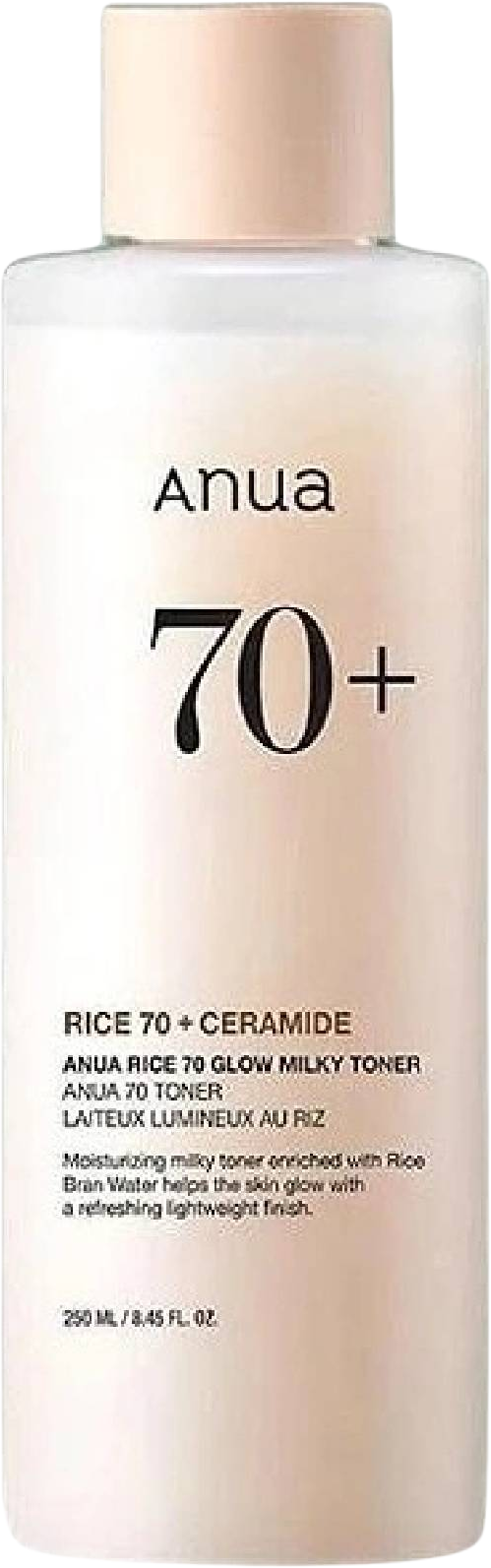 Anua Rice 70% Glow Milky Toner Hydratační pleťové tonikum 250 ml