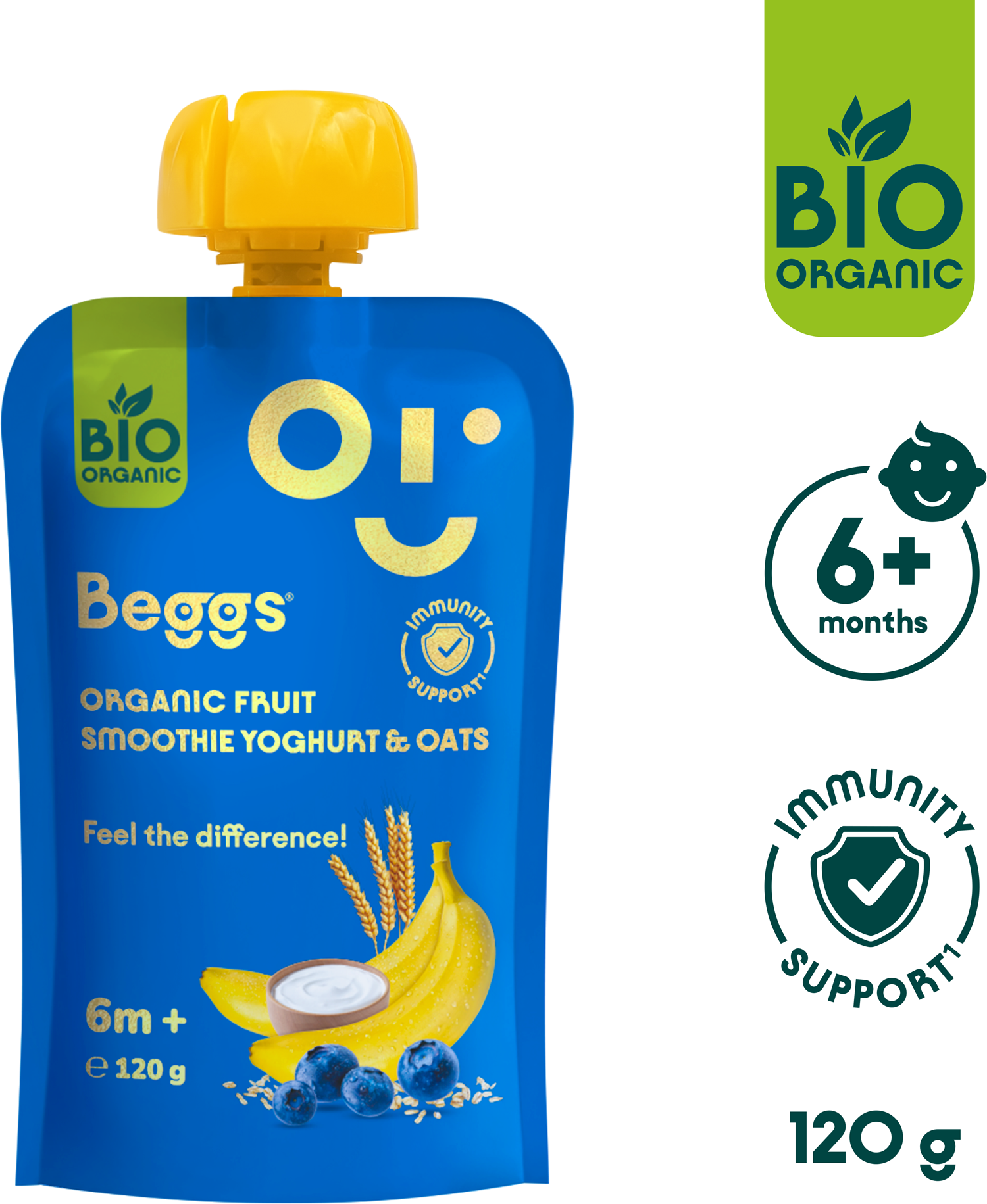 Beggs Smoothie s ovocem, jogurtem a ovesnými vločkami 12 x 120 g