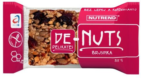 Nutrend Denuts Ořechová tyčinka Brusinka 35 g