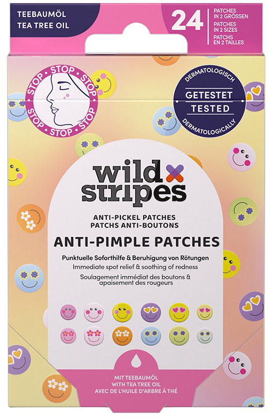 Wild Stripes Anti-Pimple Patches Smile Prevent náplasti na pupínky 24 ks