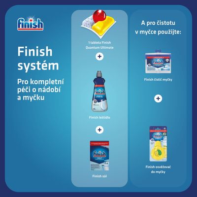Finish Quantum Ultimate Lemon Sparkle Kapsle do myčky nádobí 60 ks