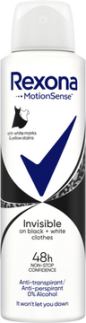 Rexona Invisible Black + White Antiperspirant sprej 150 ml