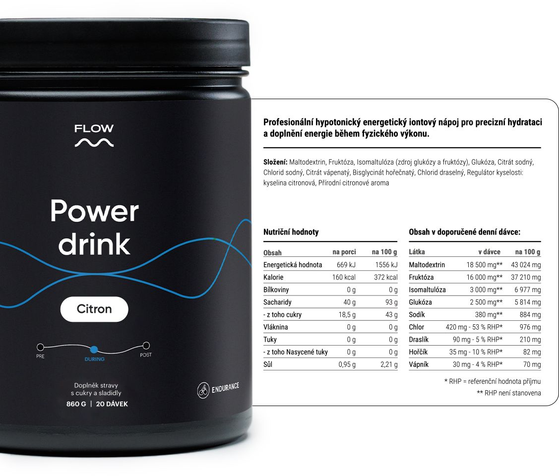 Flow Power drink 2.0 - Citron 860 g