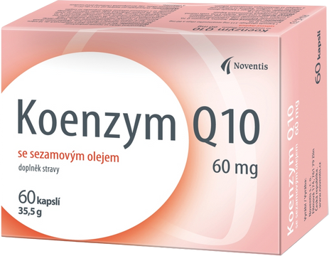 Noventis Koenzym Q10 60 mg se sezamovým olejem 60 kapslí