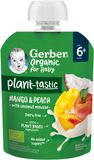 Gerber Organic ovocná kapsička mango a broskev s kokosovým mlékem 80 g