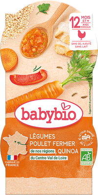 Babybio zelenina s kuřetem a quinoa 2 x 200 g