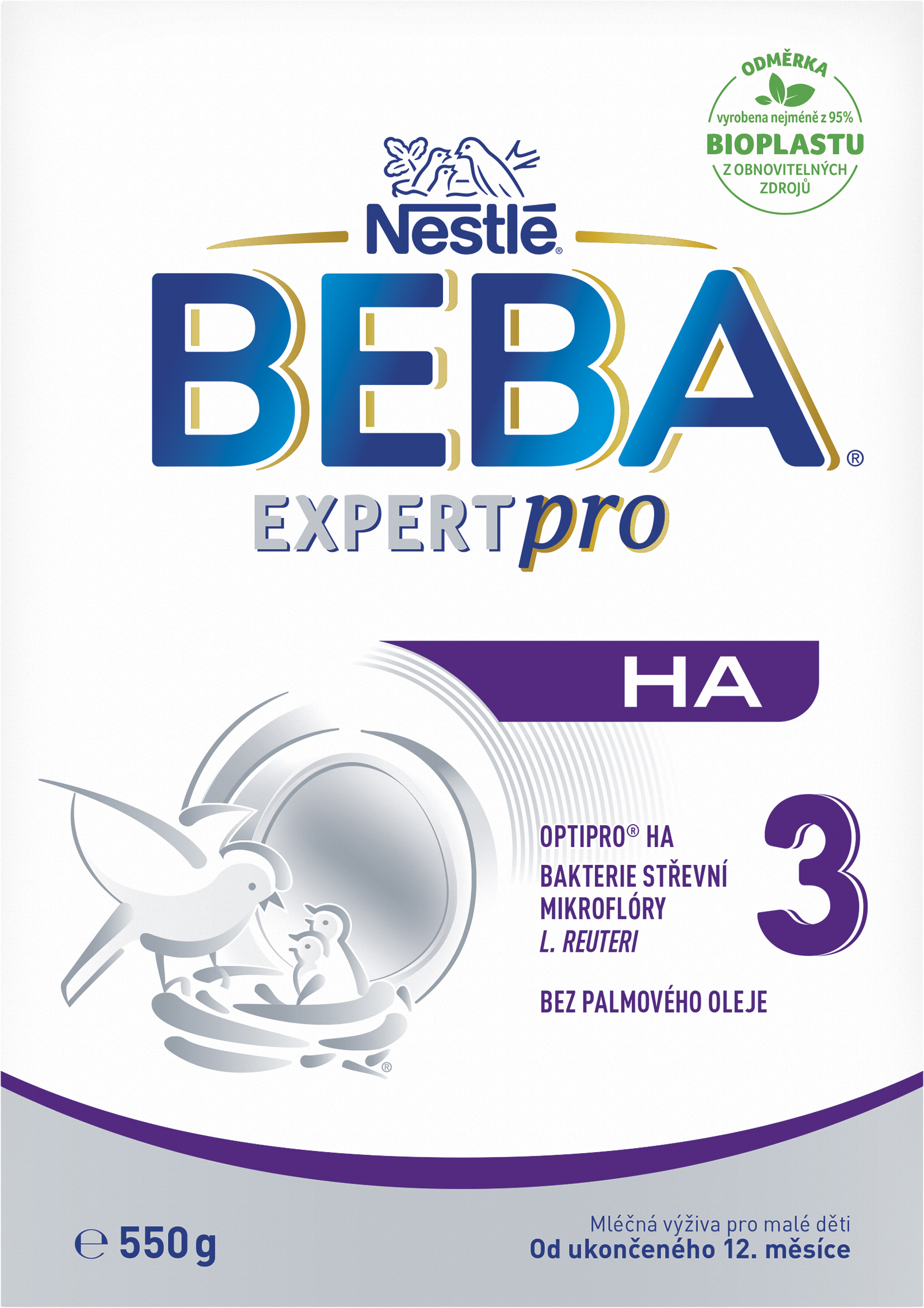 Nestlé Beba Expertpro HA 3, mléčná výživa pro malé děti 550 g