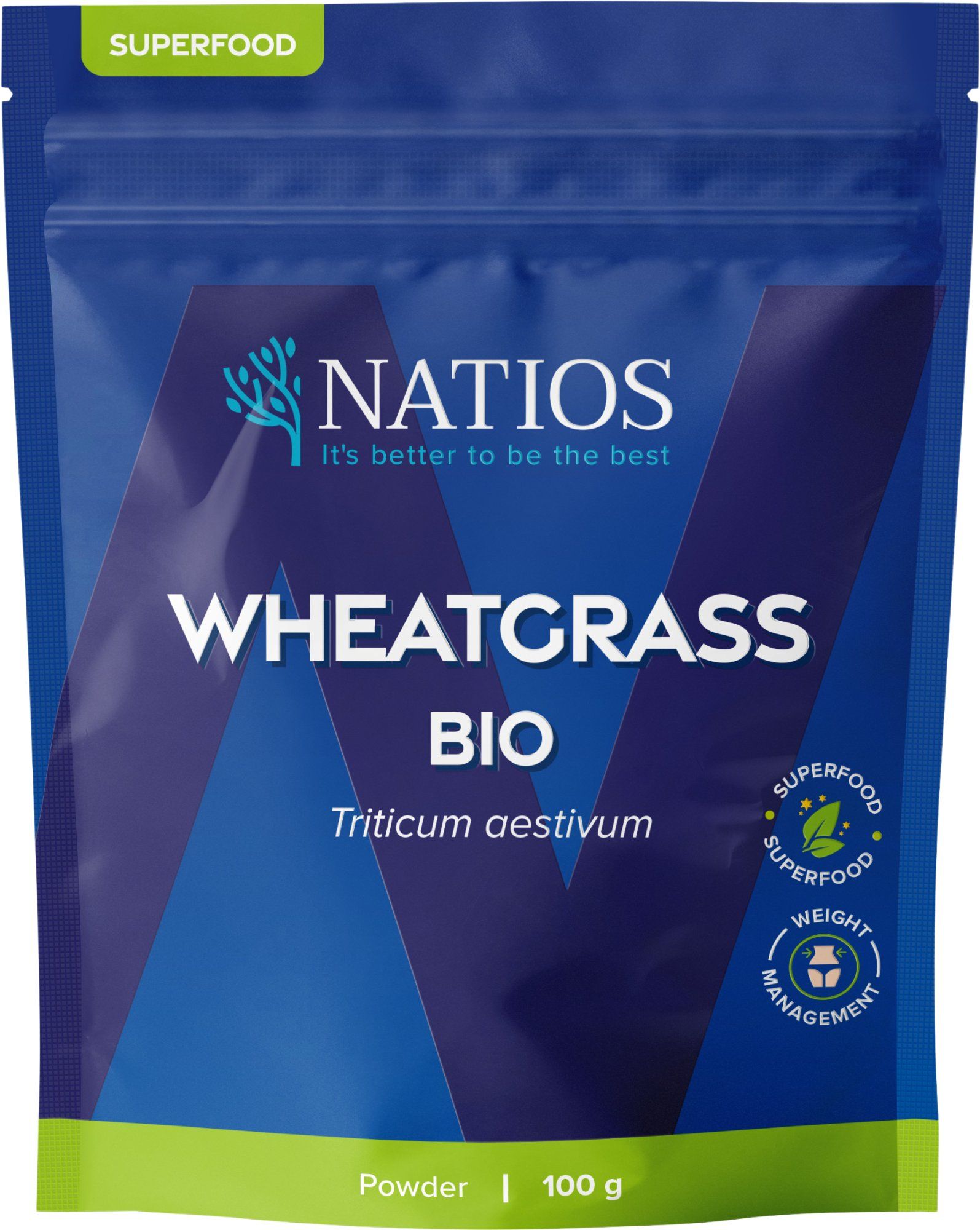 Natios Mladá pšenice BIO prášek 100 g