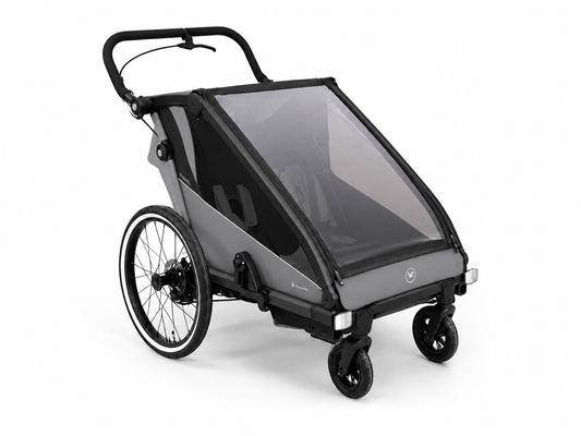 MUUVO Kočárek sportovní, na běhání a za kolo Trail 3v1 Grey 1 ks
