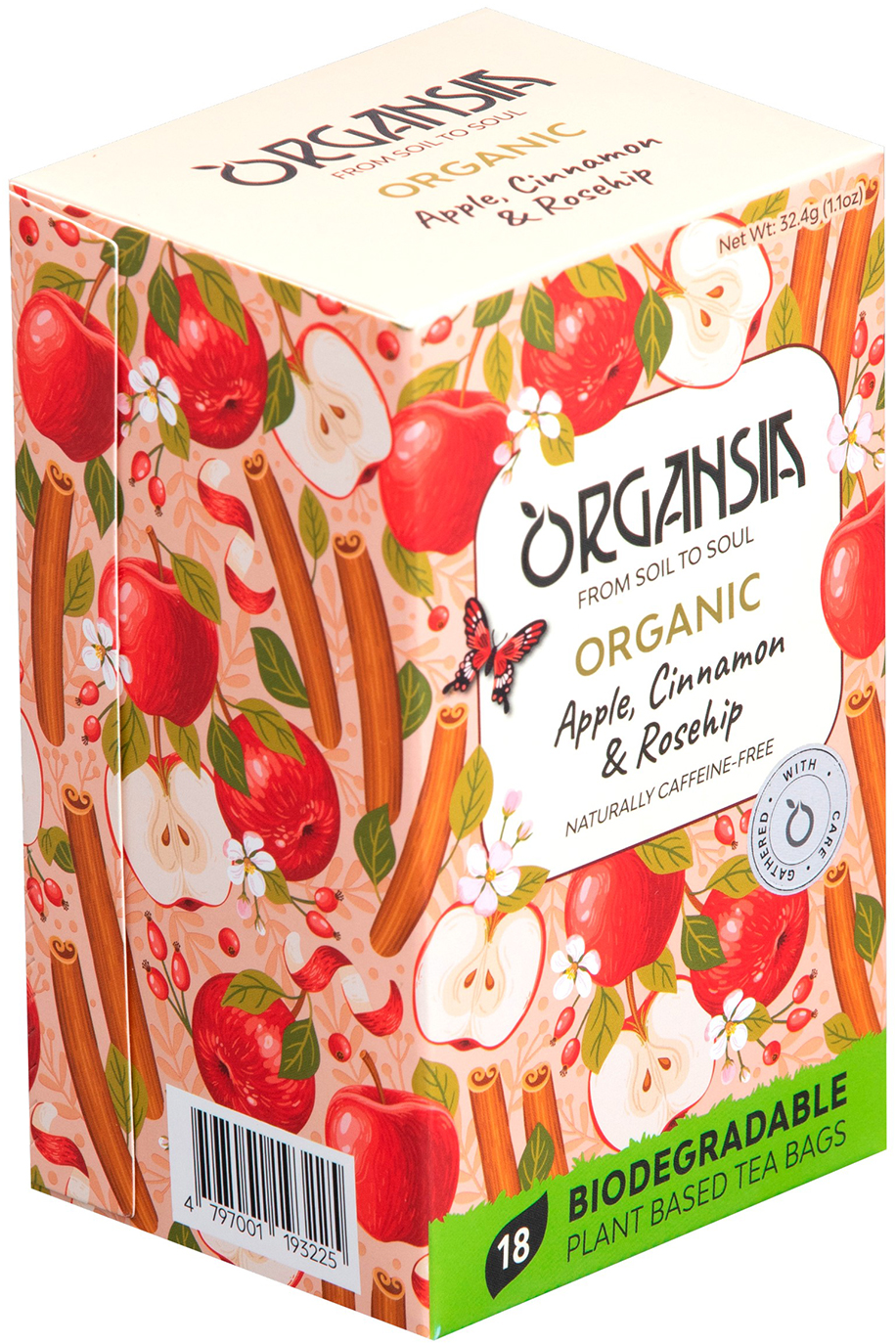 Basilur ORGANSIA BIO Apple Cinnamon and Rosehip 18 x 1.8 g