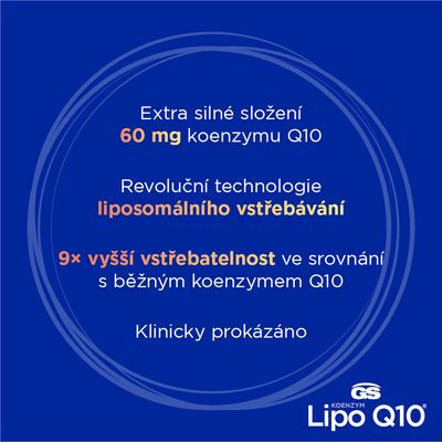 GS Koenzym Lipo Q10 100 mg 80 kapslí