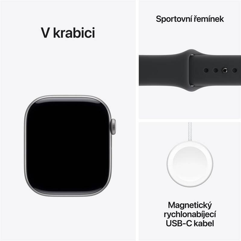 Apple Watch 11 GPS + Cellular 46mm Vesmírně šedý hliník s černým sportovním řemínkem- M/L