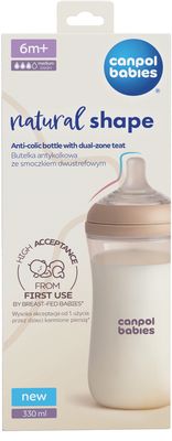 Canpol babies Lahev antikoliková Natural Shape 330 ml