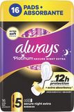 Always Platinum Ultra Secure Night Extra (velikost 5) Vložky s křidélky 16 ks